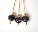 Amethyst Golden Ball Pendulum